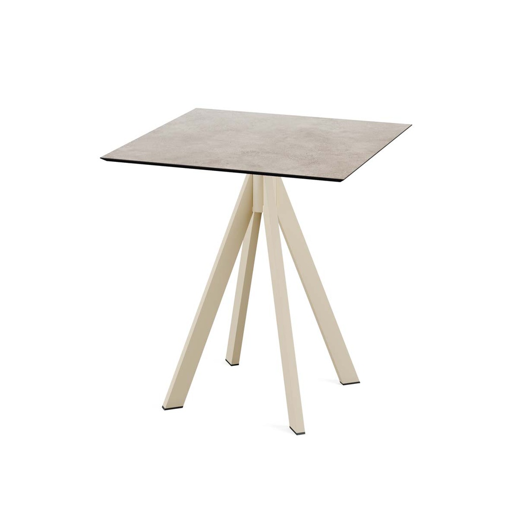 Infinity Terrace Table Sand Frame - Moonstone HPL 70x70 cm