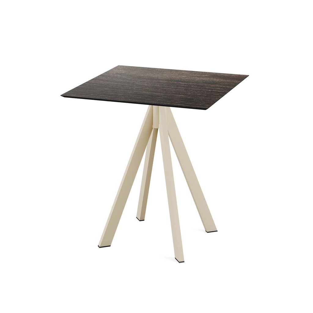 Infinity Terrace Table Sand Frame - Riverwashed Wood HPL 70x70 cm