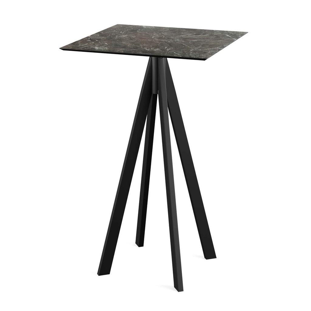 Infinity Standing Table Black Frame - Galaxy Marble HPL 70x70 cm