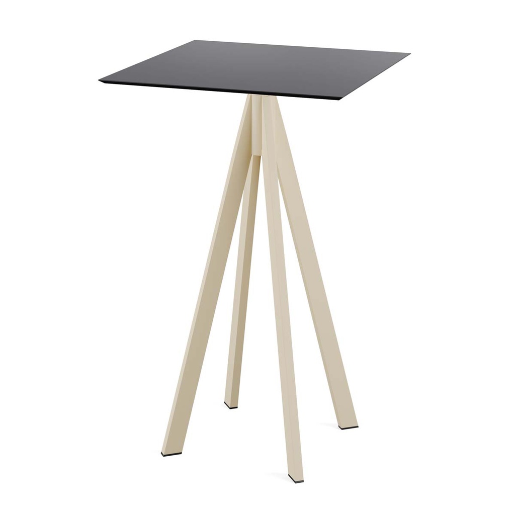 Infinity Standing Table Sand Frame - Black HPL 70x70 cm