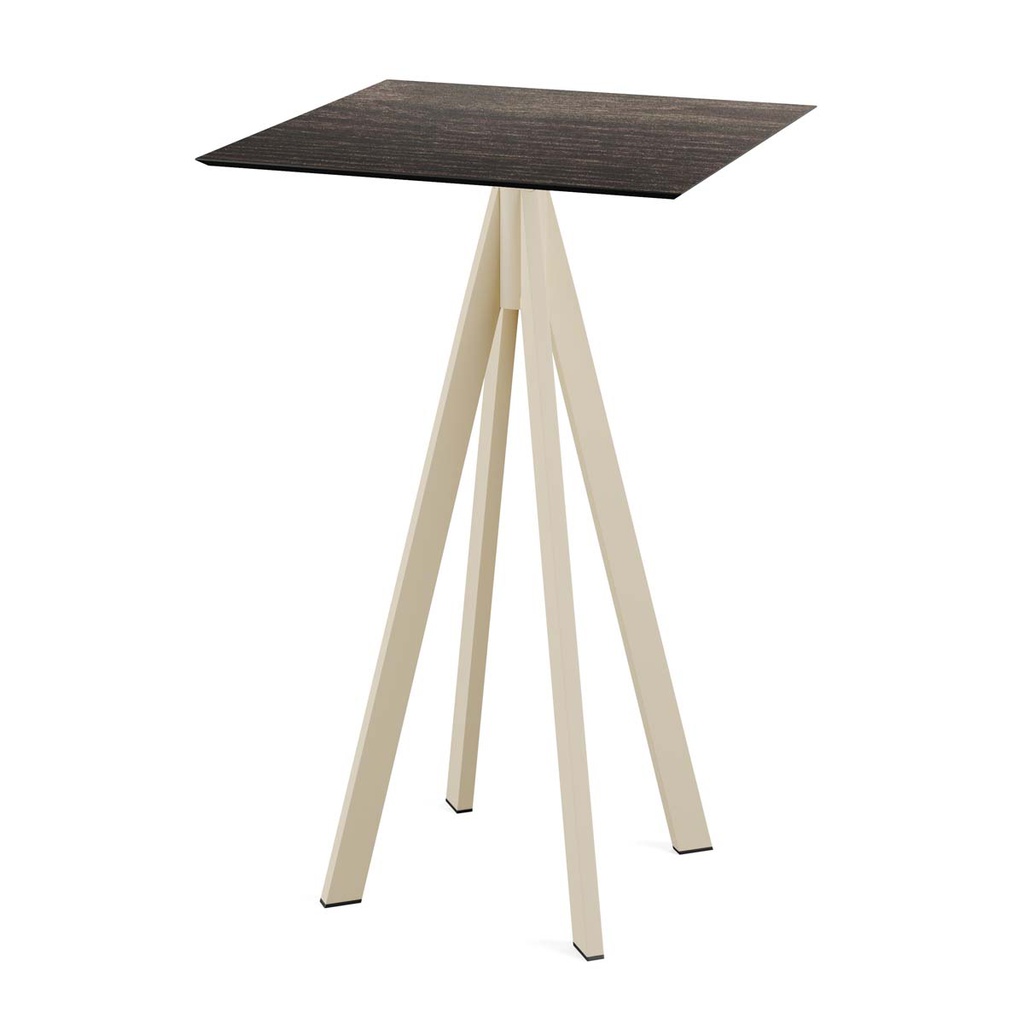 Infinity Standing Table Sand Frame - Riverwashed Wood HPL 70x70 cm
