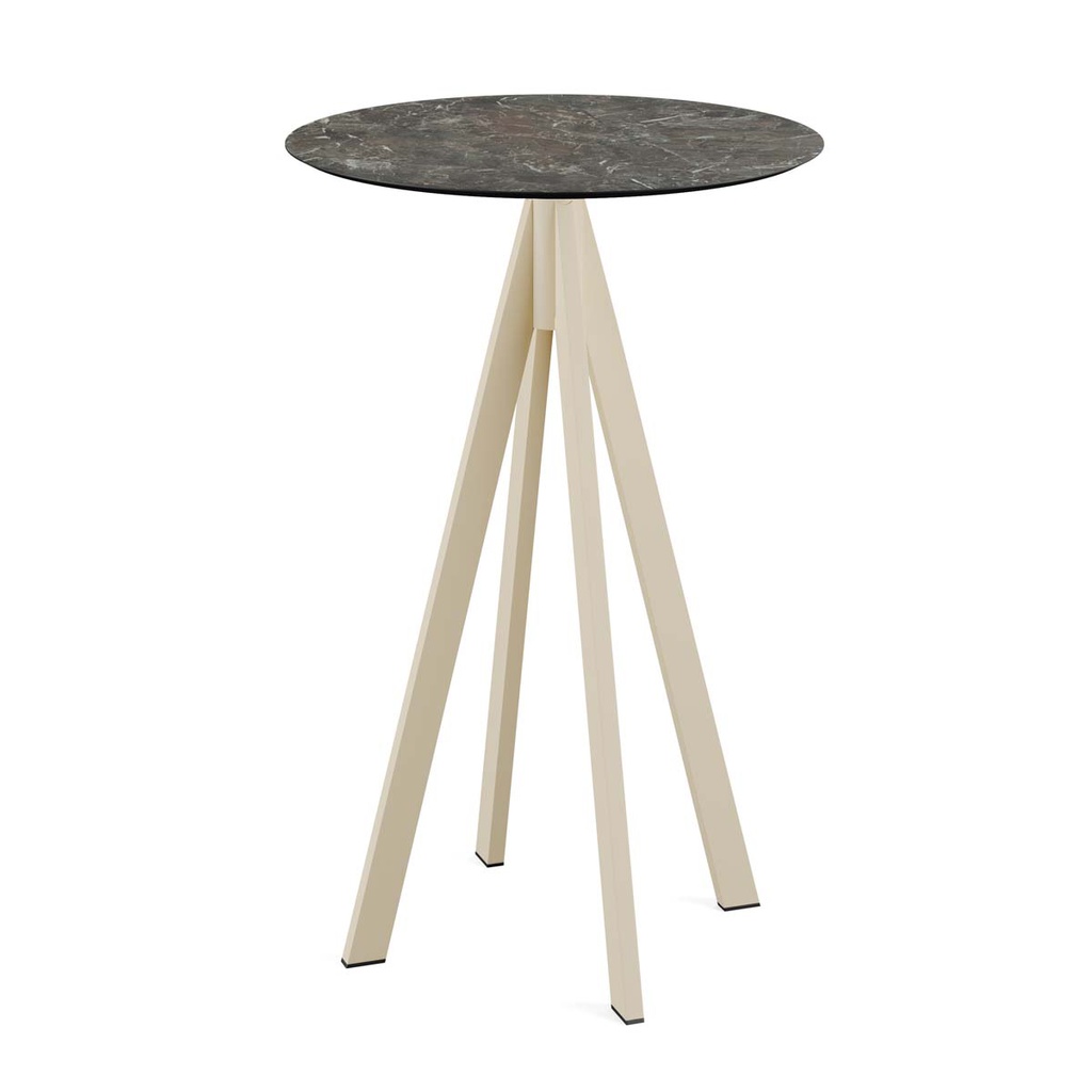 Infinity Standing Table Sand Frame - Galaxy Marble HPL Ø70 cm
