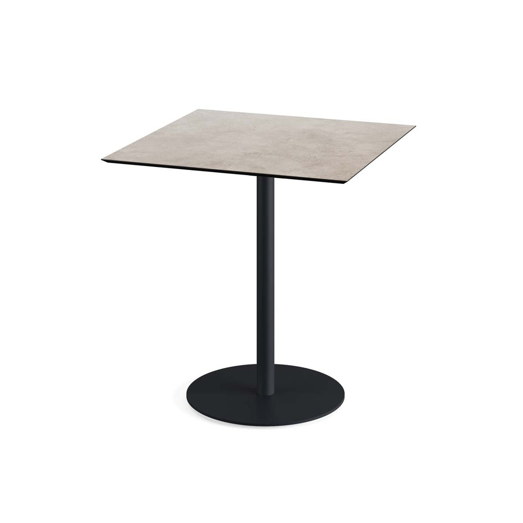 Urban Terrace Table Black Frame - Moonstone HPL 70x70 cm