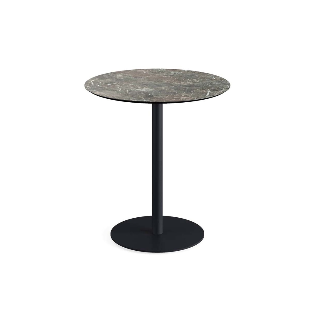 Urban Terrace Table Black Frame - Galaxy Marble HPL Ø70 cm