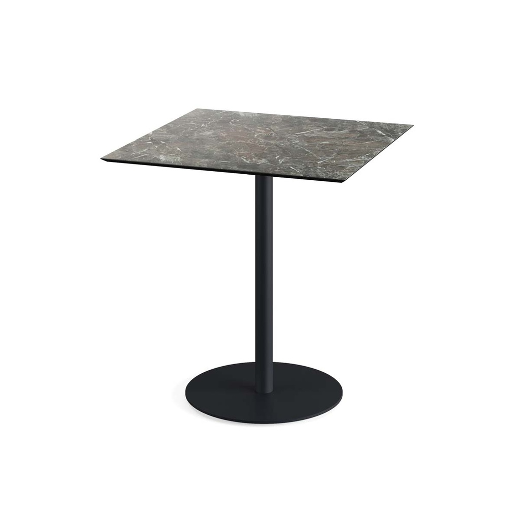 Urban Terrace Table Black Frame - Galaxy Marble HPL 70x70 cm