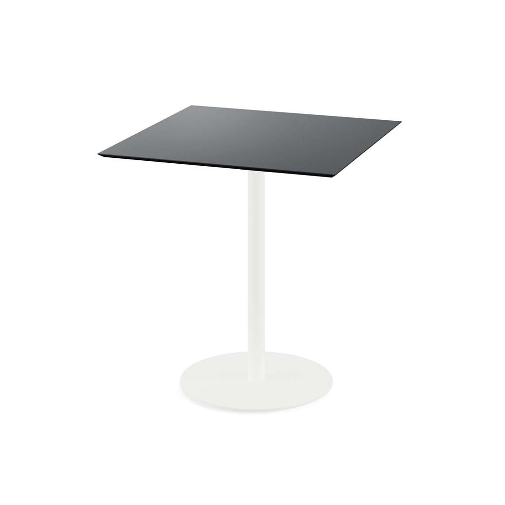 Urban Terrace Table White Frame - Black HPL 70x70 cm