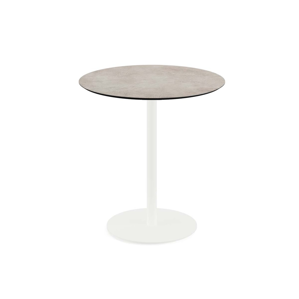 Urban Terrace Table White Frame - Moonstone HPL Ø70 cm