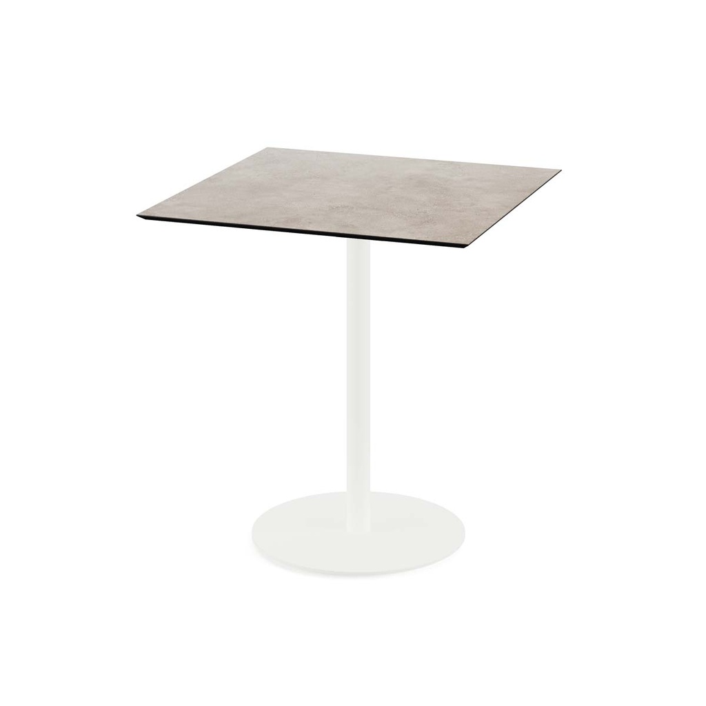 Urban Terrace Table White Frame - Moonstone HPL 70x70 cm