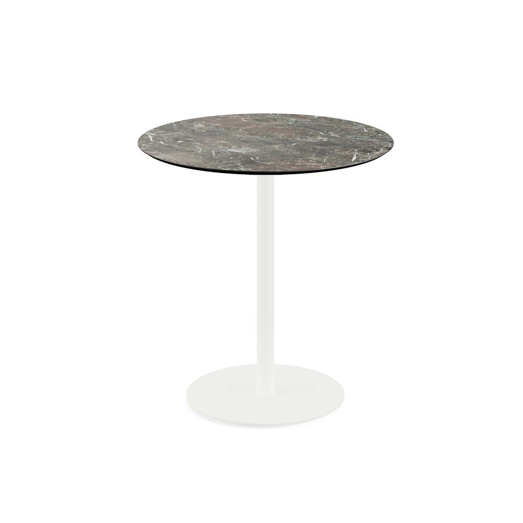 Urban Terrace Table White Frame - Galaxy Marble HPL Ø70 cm