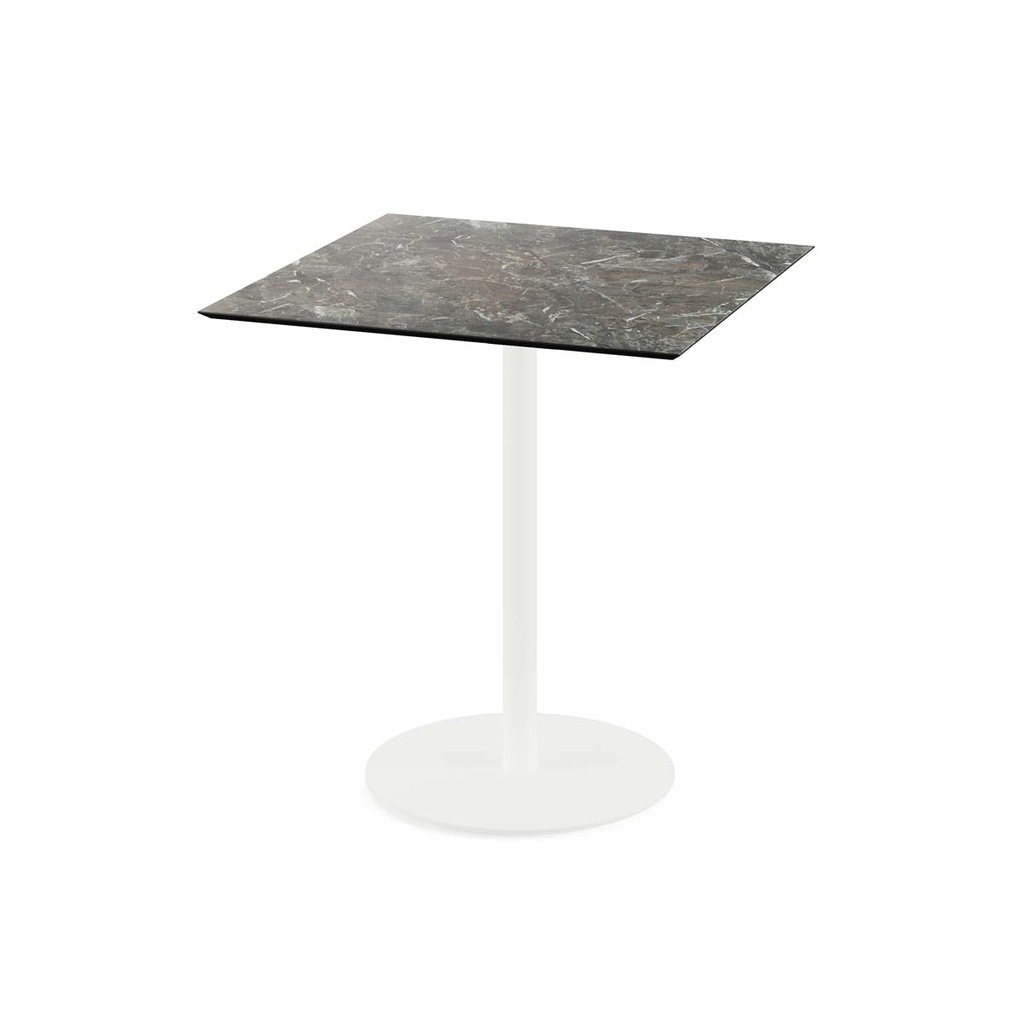 Urban Terrace Table White Frame - Galaxy Marble HPL 70x70 cm