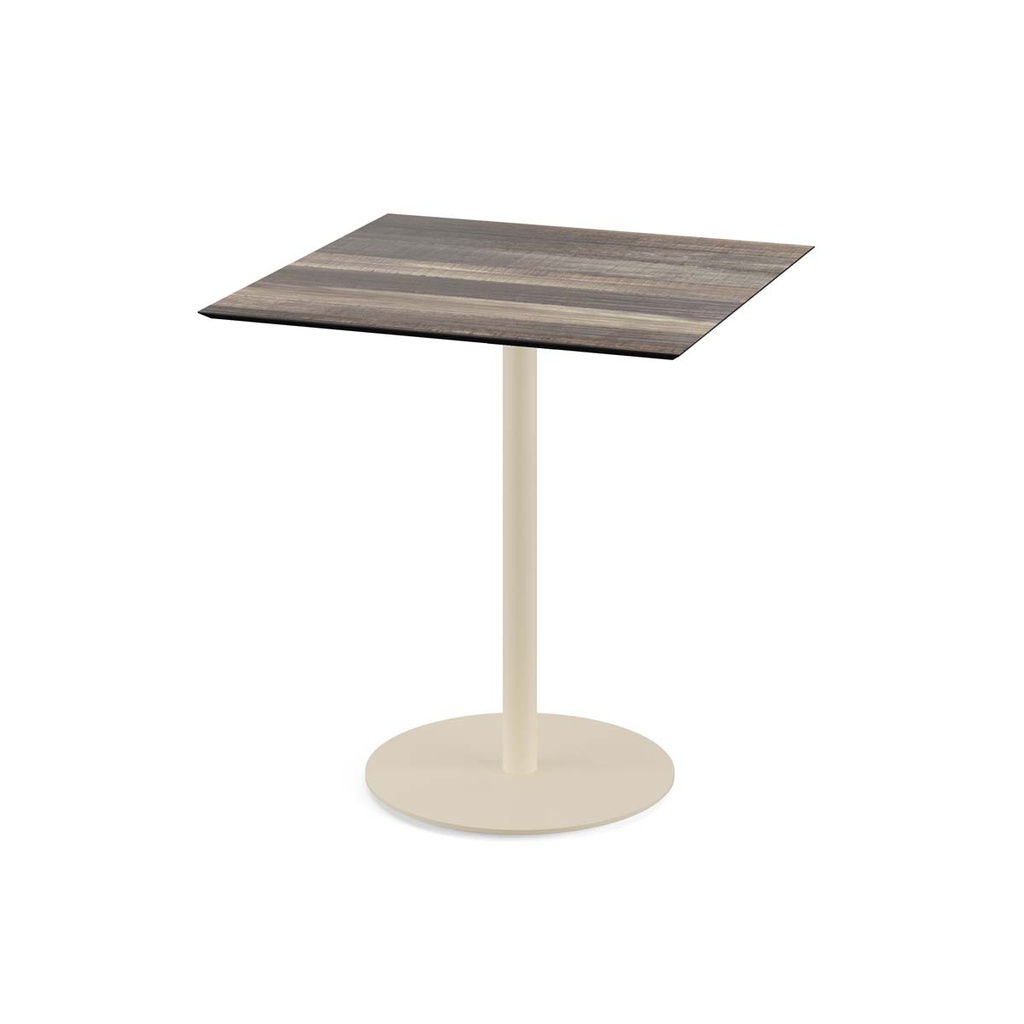 Urban Terrace Table Sand Frame - Tropical Wood HPL 70x70 cm