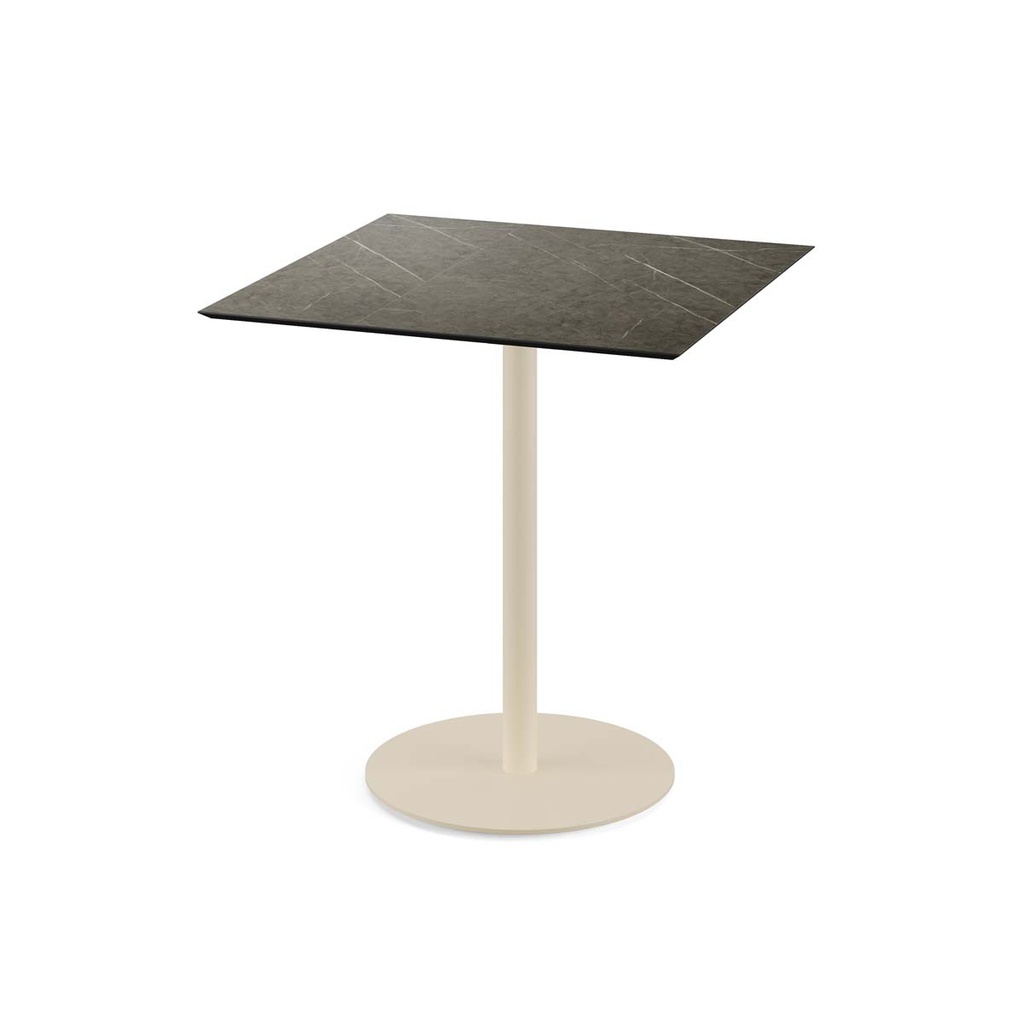 Urban Terrace Table Sand Frame - Midnight Marble HPL 70x70 cm