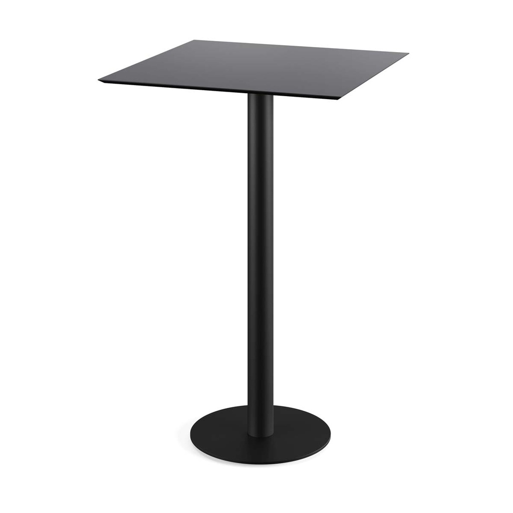 Urban Standing Table Black Frame - Black HPL 70x70 cm