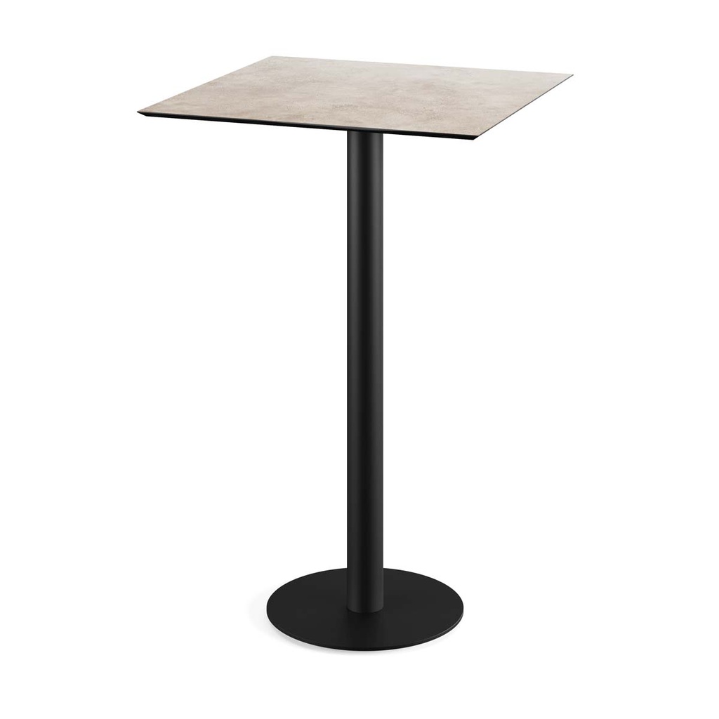 Urban Standing Table Black Frame - Moonstone HPL 70x70 cm