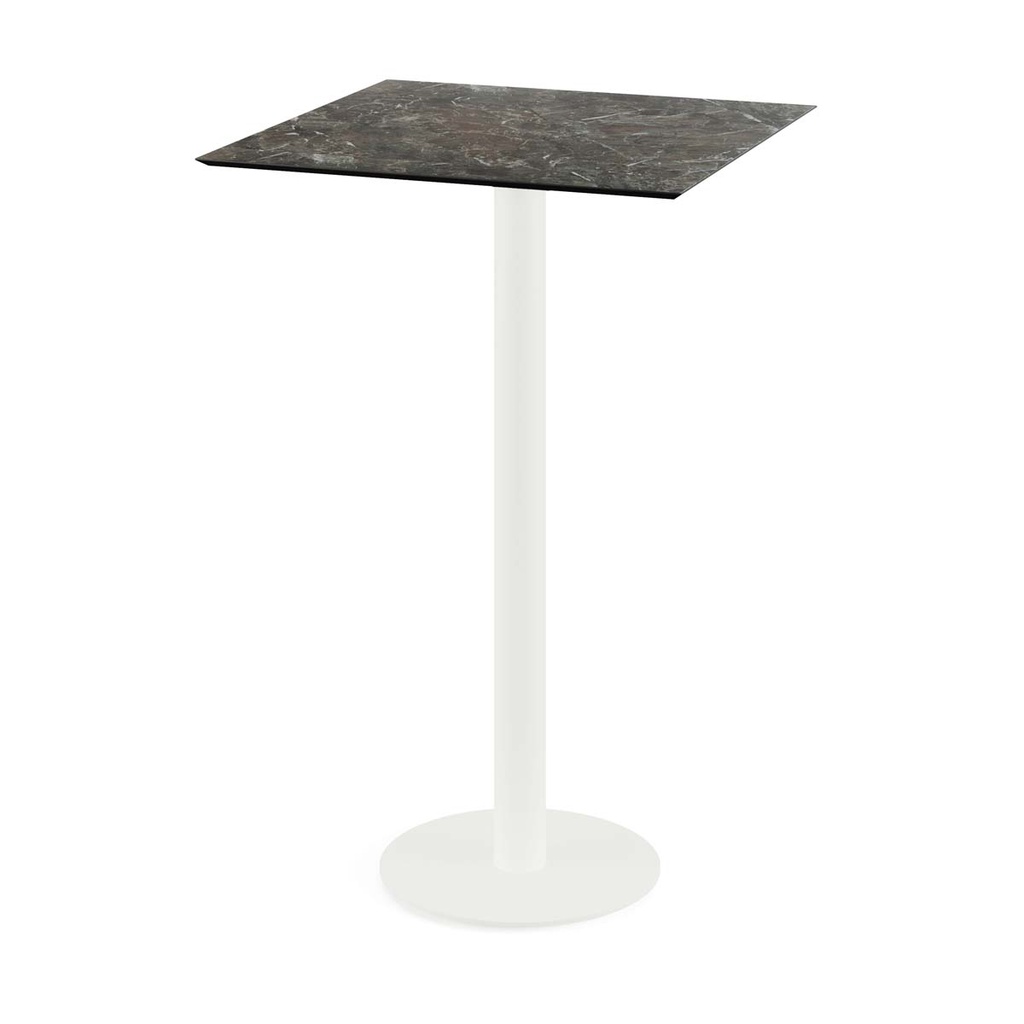 Urban Standing Table White Frame - Galaxy Marble HPL 70x70 cm