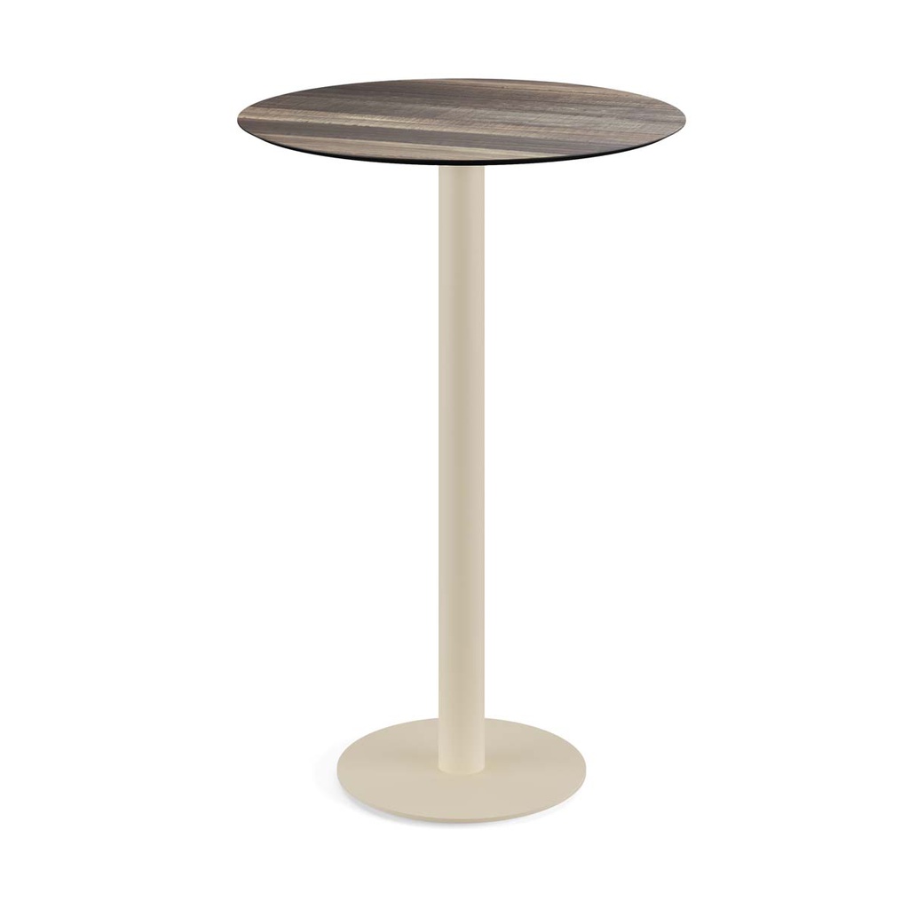 Urban Standing Table Sand Frame - Tropical Wood HPL Ø70 cm