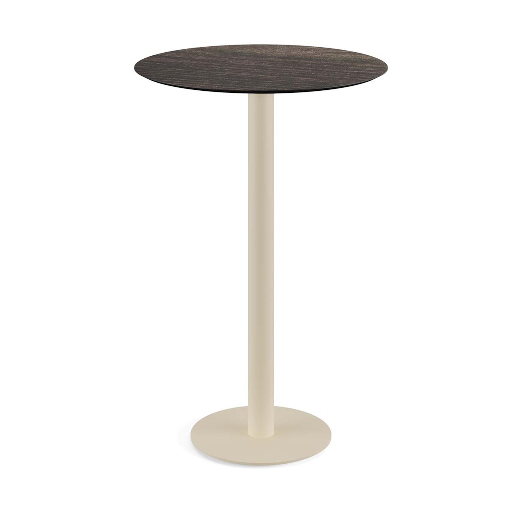 Urban Standing Table Sand Frame - Riverwashed Wood HPL Ø70 cm