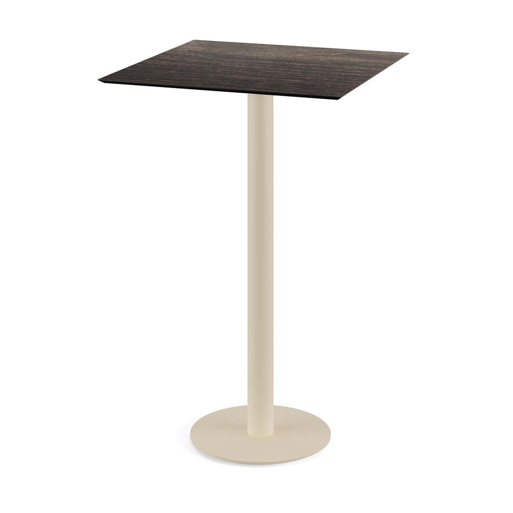 Urban Standing Table Sand Frame - Riverwashed Wood HPL 70x70 cm