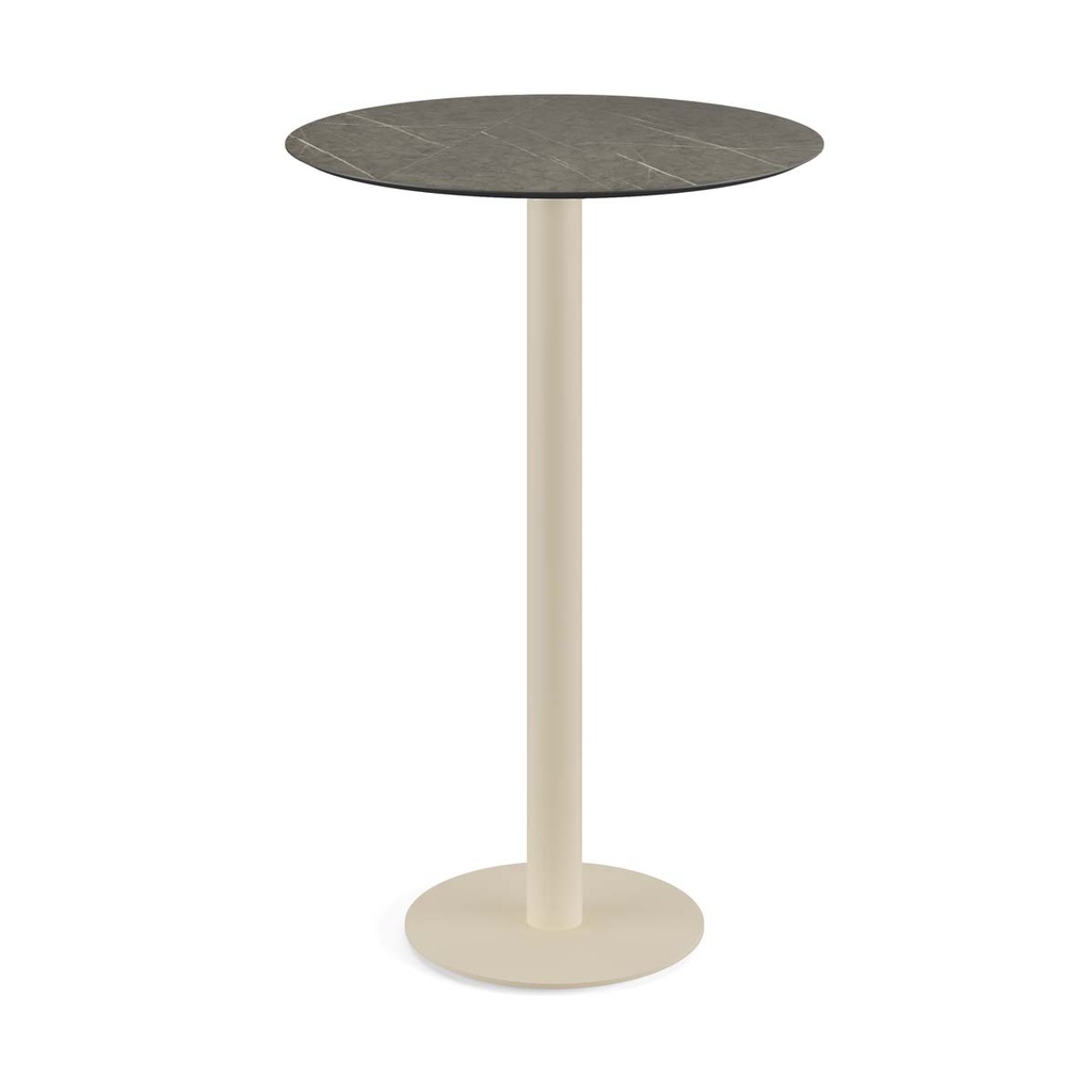 Urban Standing Table Sand Frame - Midnight Marble HPL Ø70 cm