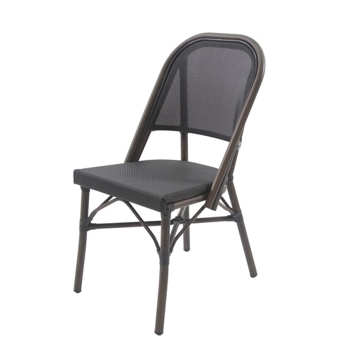 [52311] Paris Bistro Chair - Wengé/Black Mesh