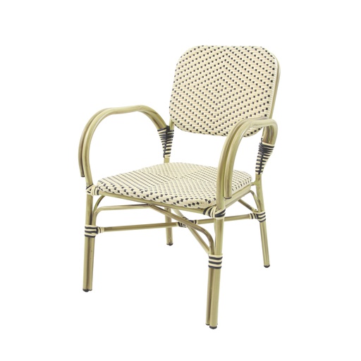 [56323] Felix Rattan Chair - Bamboo/White-Black