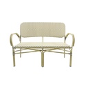 Felix Rattan Bench - Bamboo/White-Black