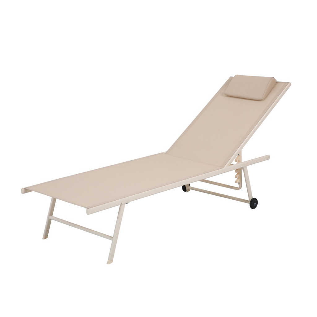 Travis Sun Lounger - Beige-Beige