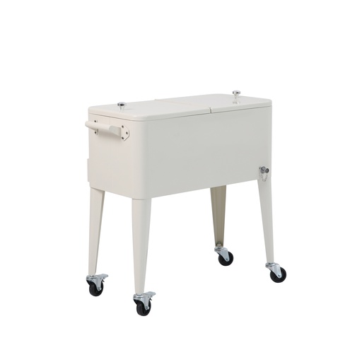 [91391] Icy Rolling Cooler Cart - Beige