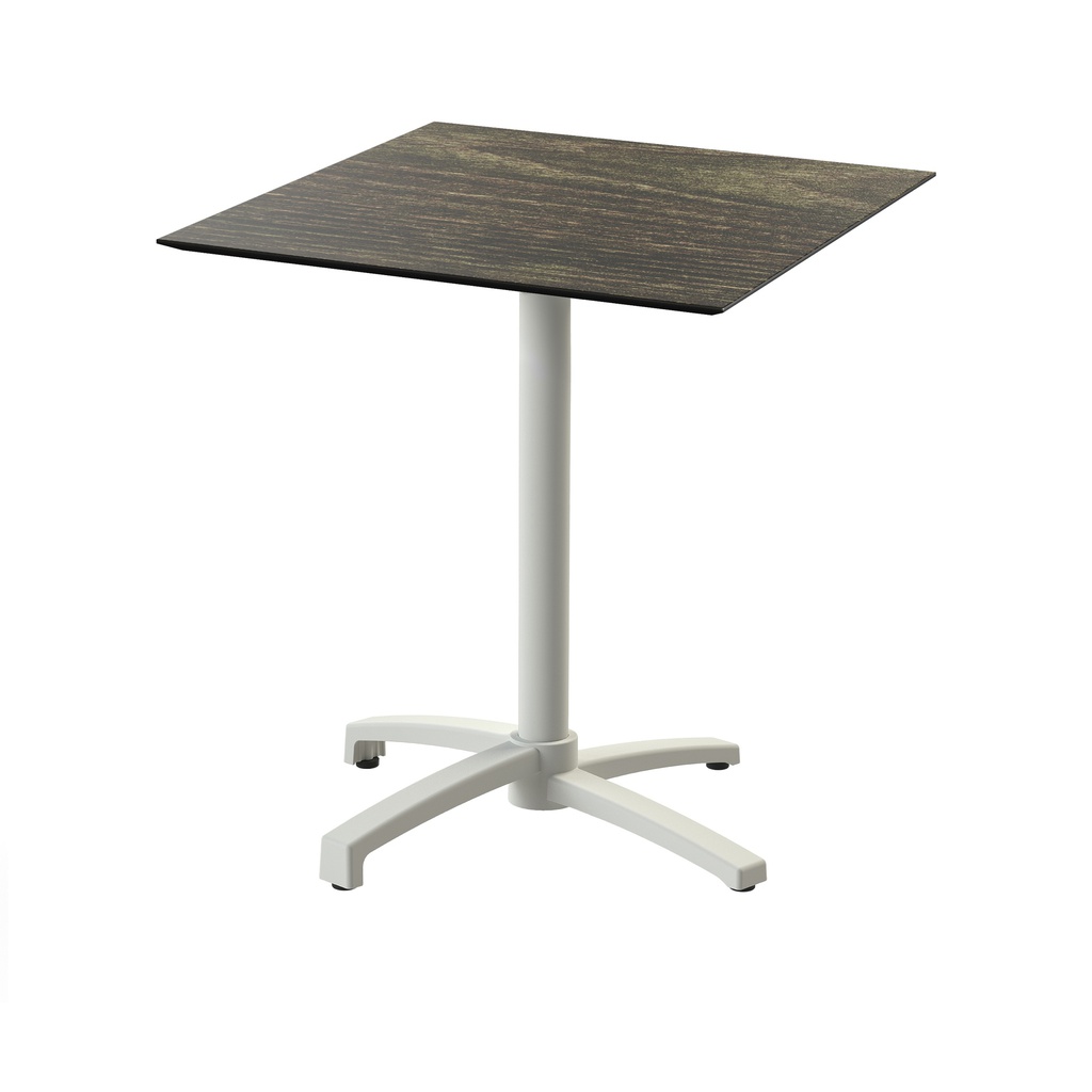 X Cross Bistro Table (Sand-Riverwashed Wood HPL) 70x70 cm