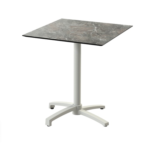 [110091670] X Cross Bistro Table (Sand-Midnight Marble HPL) Ø70 cm