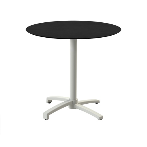 [110091070] X Cross Bistro Table (Sand-Black HPL) Ø70 cm
